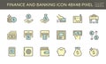 Finance and banking iconFinance and banking vector icon set design, 48X48 pixel perfect and editable stroke Royalty Free Stock Photo