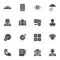 Finance, banking vector icons set