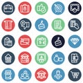 Finance bold outline vector icons set included banking and digital banking every single icon can be easily modified or edited