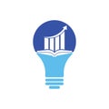 Finance book bulb shape concept logo design.