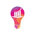 Finance book bulb shape concept logo design.