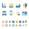 Finance and business icon set Royalty Free Stock Photo