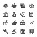 Finance and business icon set, vector eps10 Royalty Free Stock Photo