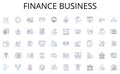 Finance business line icons collection. Assets, Liabilities, Equity, Valuation, Intangibles, Depreciation, Inventory