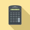 Finance calculator icon, flat style