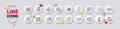 Finance calculator, Phishing and Translate line icons. For web app, printing. White buttons 3d icons. Vector
