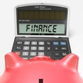 Finance Calculator Shows Money, Commerce And Accounting