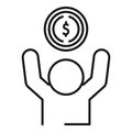 Finance child support icon outline vector. Medical unit