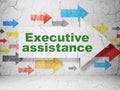 Finance concept: arrow with Executive Assistance on grunge wall background