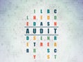 Finance concept: Audit in Crossword Puzzle Royalty Free Stock Photo
