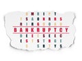 Finance concept: Bankruptcy in Crossword Puzzle Royalty Free Stock Photo