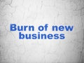 Finance concept: Burn Of new Business on wall background Royalty Free Stock Photo