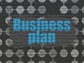 Finance concept: Business Plan on wall background Royalty Free Stock Photo