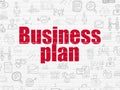 Finance concept: Business Plan on wall background Royalty Free Stock Photo