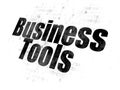 Finance concept: Business Tools on Digital background Royalty Free Stock Photo