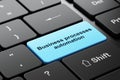 Finance concept: Business Processes Automation on computer keyboard background Royalty Free Stock Photo