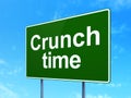 Finance concept: Crunch Time on road sign background Royalty Free Stock Photo