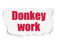 Finance concept: Donkey Work on Torn Paper background Royalty Free Stock Photo