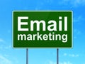 Finance concept: Email Marketing on road sign