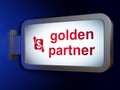 Finance concept: Golden Partner and Finance on billboard background Royalty Free Stock Photo