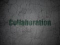 Finance concept: Collaboration on grunge wall background