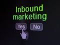 Finance concept: Inbound Marketing on digital computer screen