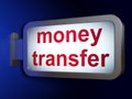 Finance concept: Money Transfer on billboard background Royalty Free Stock Photo