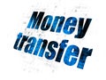 Finance concept: Money Transfer on Digital background Royalty Free Stock Photo