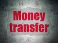 Finance concept: Money Transfer on Digital Paper Royalty Free Stock Photo