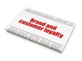 Finance concept: newspaper headline Brand and Customer loyalty