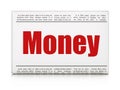 Finance concept: newspaper headline Money Royalty Free Stock Photo