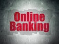 Finance concept: Online Banking on Digital Data Paper background Royalty Free Stock Photo