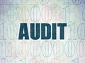 Finance concept: Audit on Digital Data Paper background Royalty Free Stock Photo