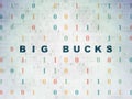 Finance concept: Big bucks on Digital Data Paper background Royalty Free Stock Photo