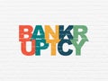 Finance concept: Bankruptcy on wall background Royalty Free Stock Photo
