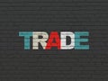 Finance concept: Trade on wall background Royalty Free Stock Photo
