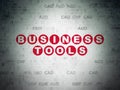 Finance concept: Business Tools on Digital Data Paper background Royalty Free Stock Photo
