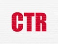 Finance concept: CTR on wall background Royalty Free Stock Photo
