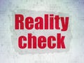 Finance concept: Reality Check on Digital Data Paper background Royalty Free Stock Photo