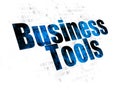Finance concept: Business Tools on Digital background Royalty Free Stock Photo