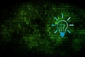 Finance concept: Light Bulb on digital background Royalty Free Stock Photo