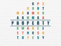 Finance concept: Property in Crossword Puzzle Royalty Free Stock Photo