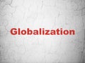 Finance concept: Globalization on wall background