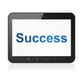 Finance concept: Success on tablet pc computer Royalty Free Stock Photo