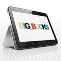 Finance concept: Tablet Computer with Big bucks on display Royalty Free Stock Photo