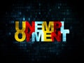 Finance concept: Unemployment on Digital
