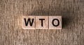 Finance Concept, WTO or World Trade Organization written