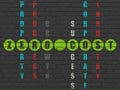 Finance concept: Zero cost in Crossword Puzzle Royalty Free Stock Photo