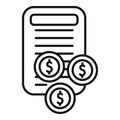 Finance credit support icon outline vector. Banking collateral