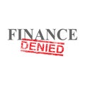 Finance Denied Word Stamp